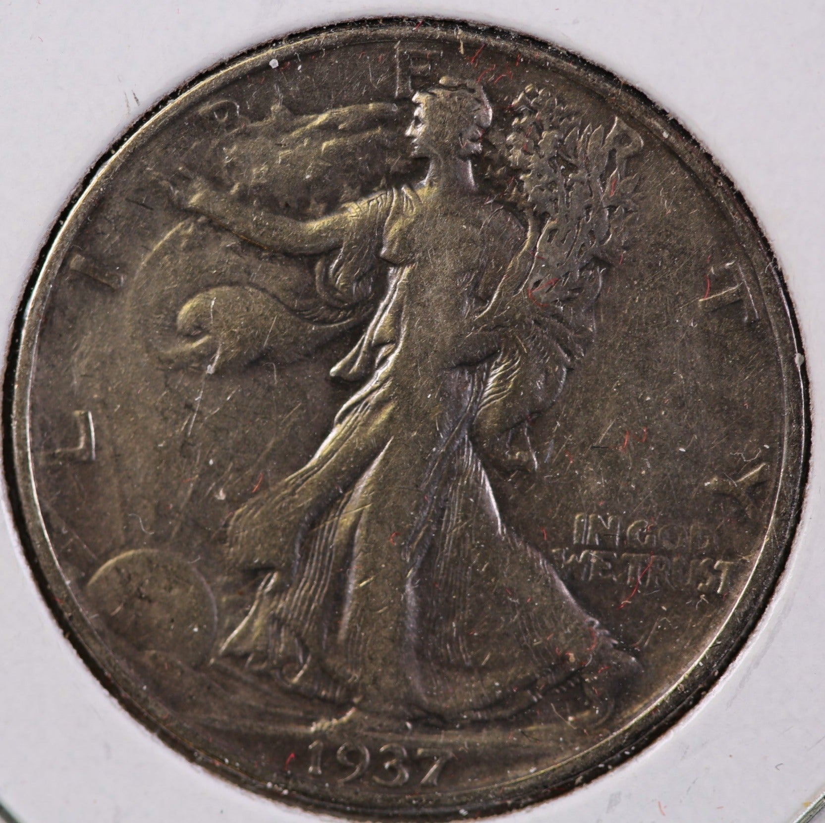 1937 Walking Liberty Half Dollar Nice Circulated Coin. Store 82511