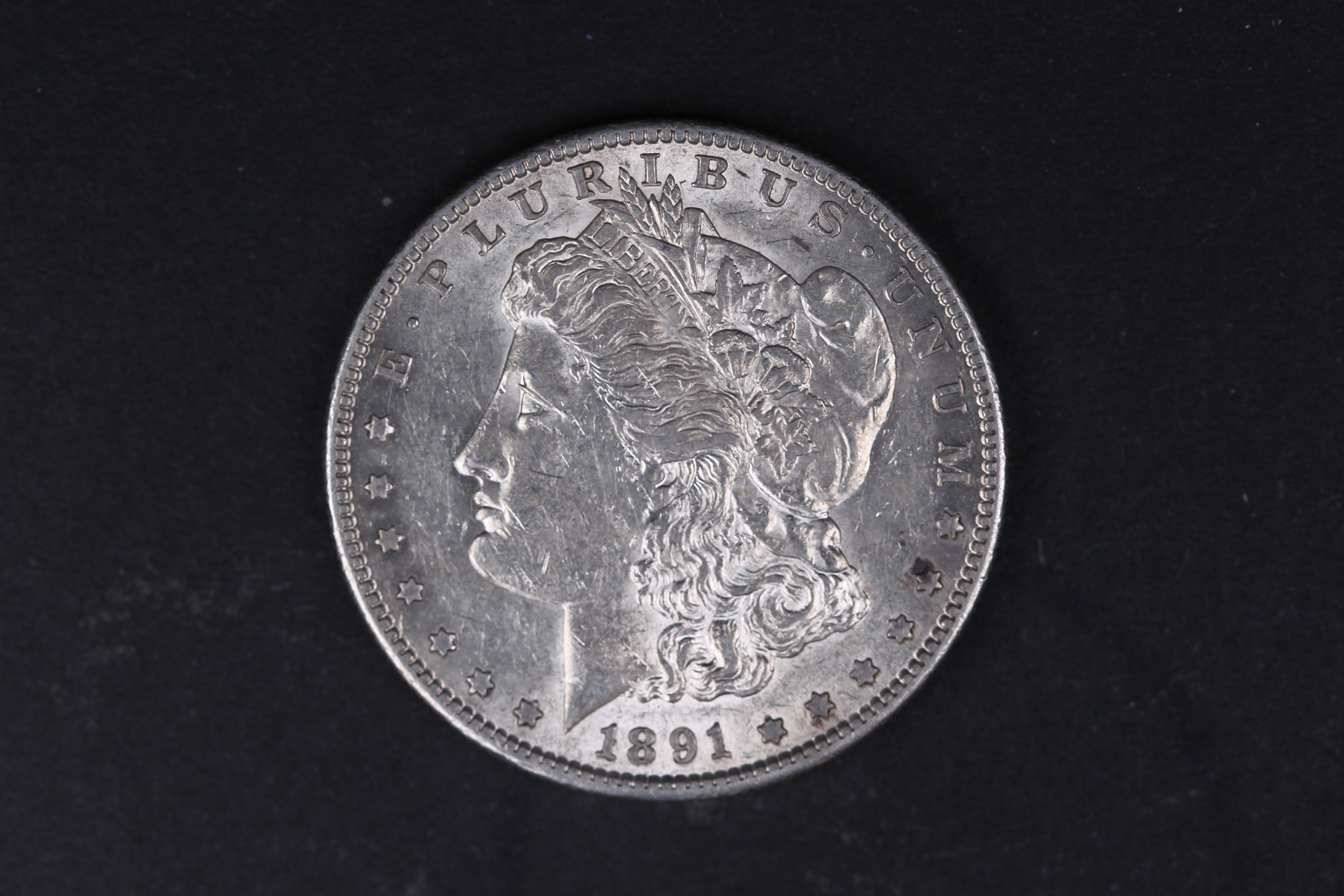 1891 S Morgan Silver Dollar About Uncirculated Coin. Store 07749