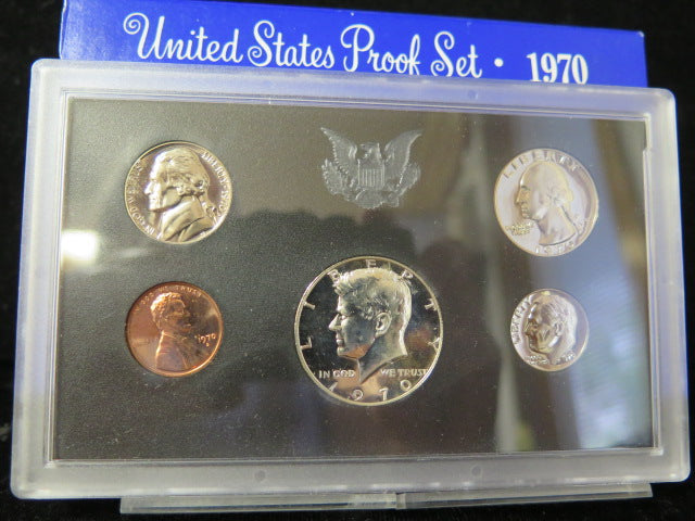 1970 Proof Set 5 Coin Proof Set Encased in Original Government Packa