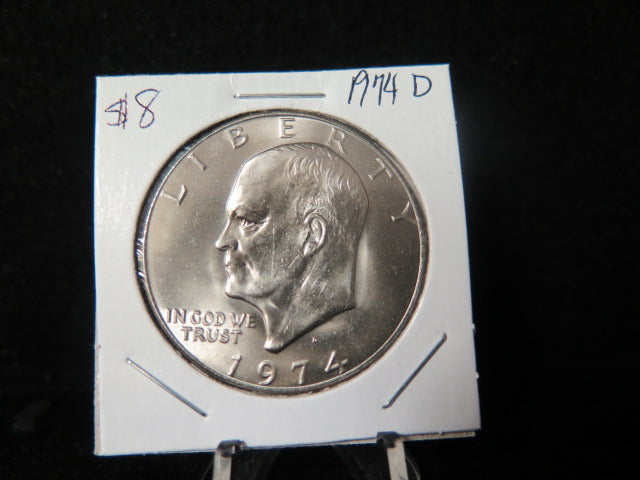 1974 D Eisenhower Dollar. UN Circulated Removed From a U.S. Mint Set