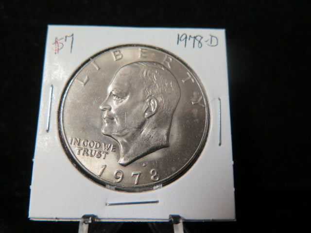 1978 D Eisenhower Dollar. UN Circulated Removed From a U.S. Mint Set