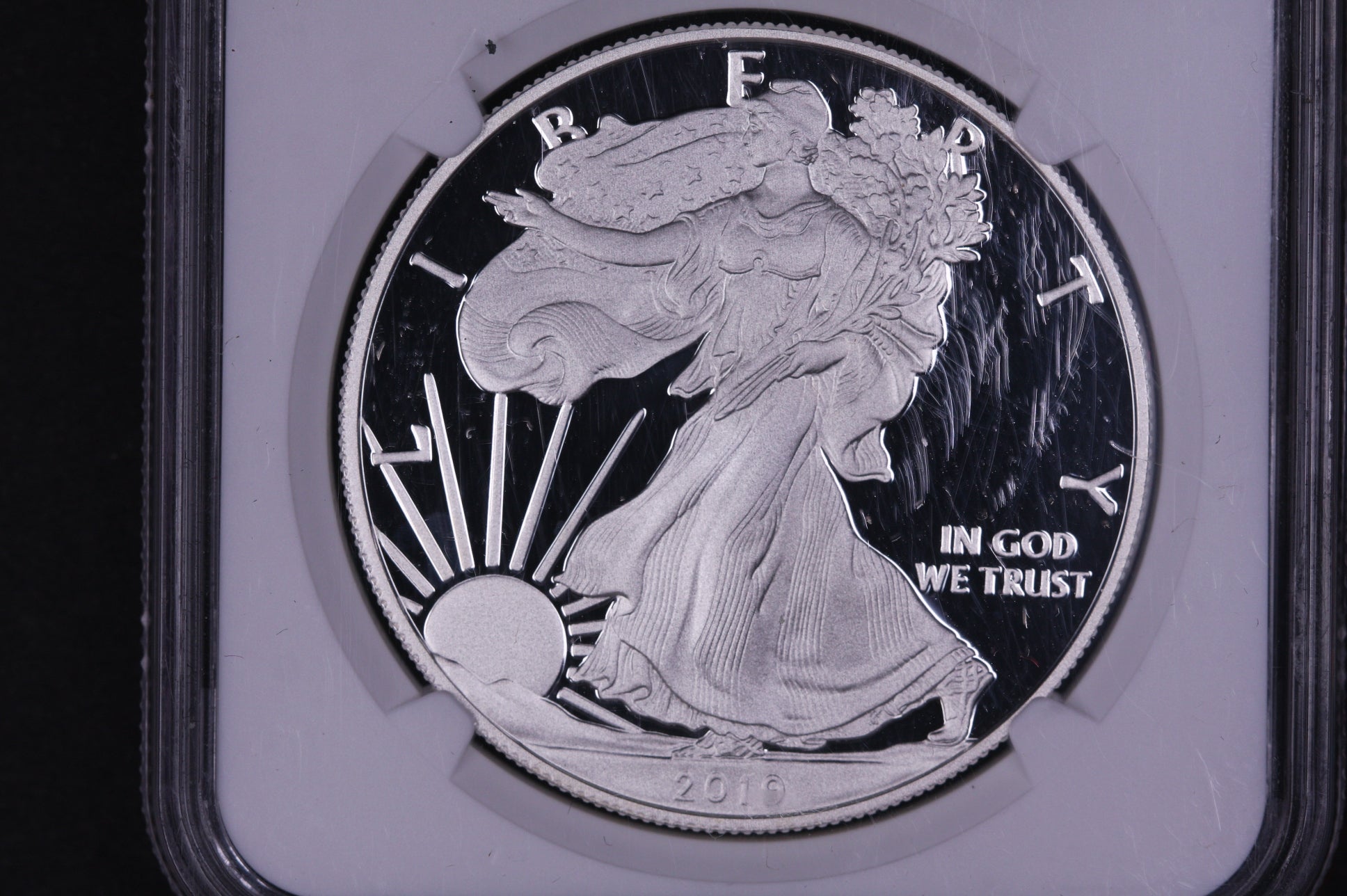 2019-W American Silver Eagle. NGC Graded PF-69 Ultra Cameo. Store #038