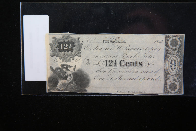 1853 Fort Wayne, Ind. Obsolete Currency, Store Sale 093010