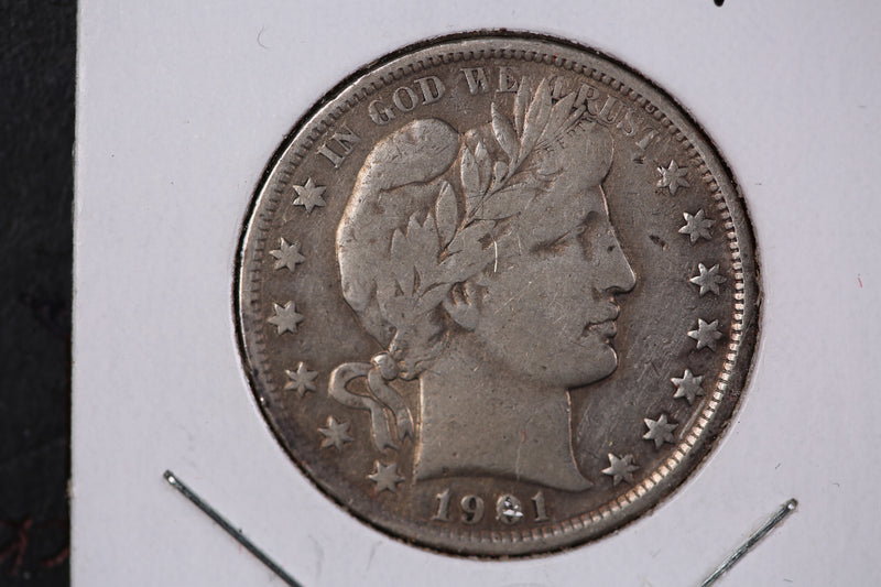 1901 Barber Half Dollar. Nice Fine+ Details, Store