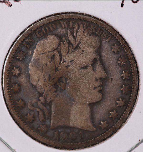 1901-O Barber Half Dollar. Nice VG Details, Store# 23081402