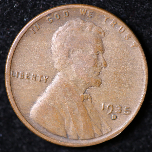 1935-D Lincoln Cent, Circulated Affordable Coin, Store #23040112