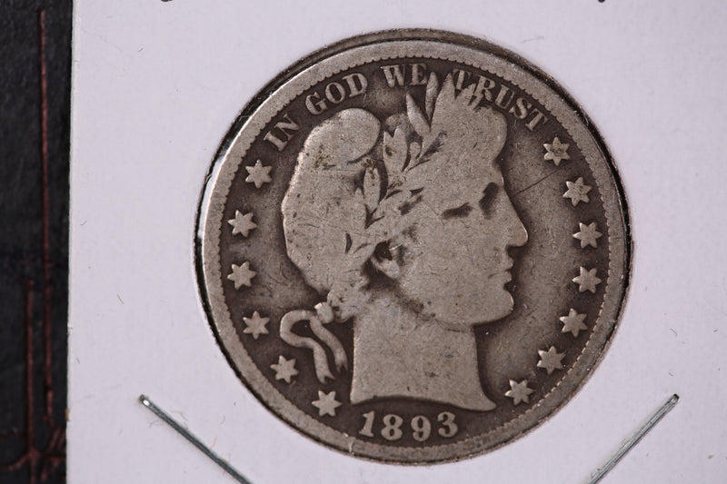 1893-O Barber Half Dollar. Nice VG+ Details, Store