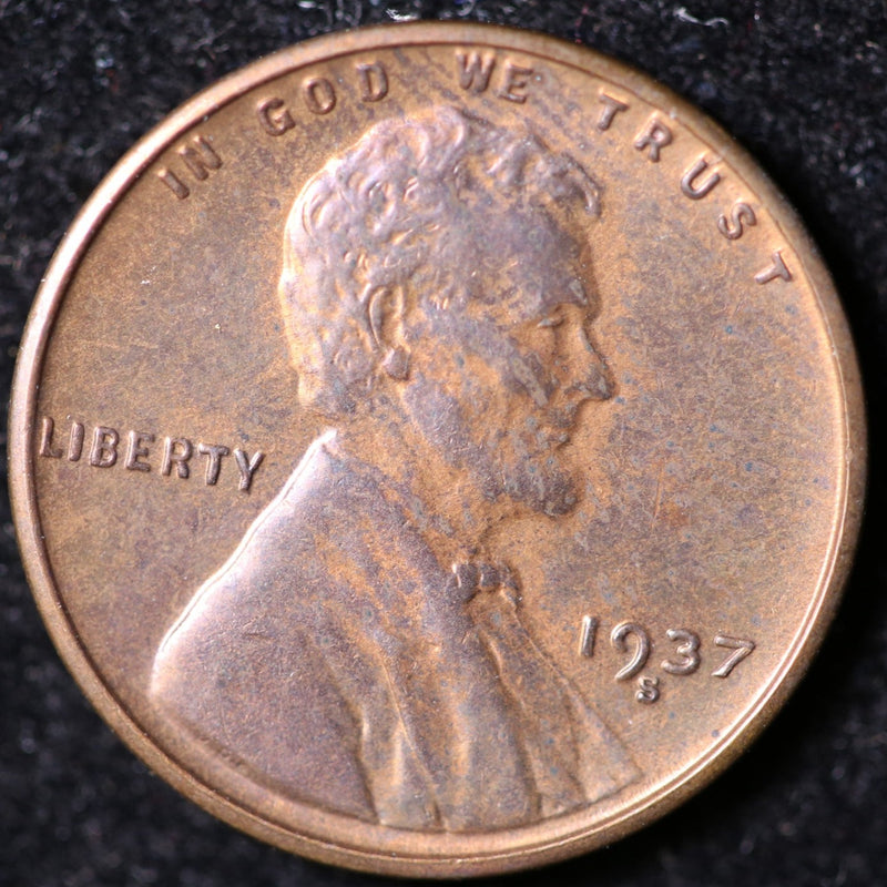 1937-S Lincoln Cent, Circulated Affordable Coin, Store