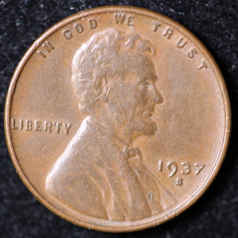 1937-S Lincoln Cent, Circulated Affordable Coin, Store