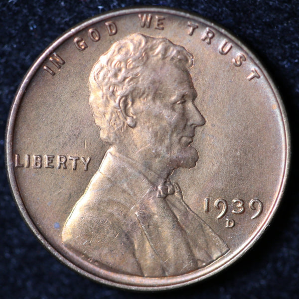 1939-D Lincoln Cent, Uncirculated Affordable Coin, Store #2304030