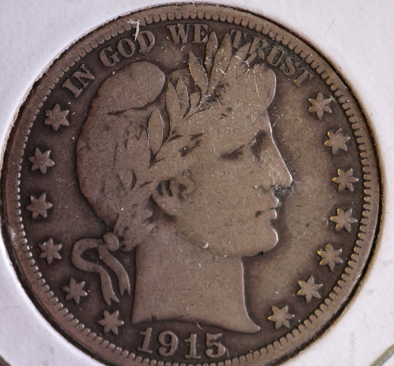 1915 Barber Half Dollar. Affordable Collectible Coin. Store