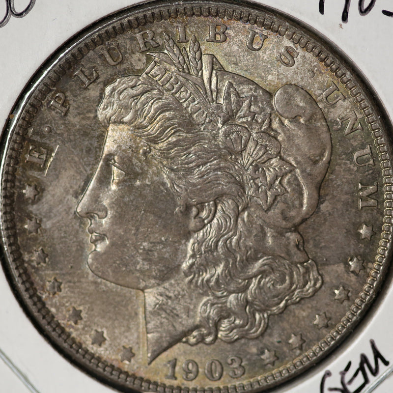 1903 Morgan Silver Dollar, Gem Mint State Uncirculated Coin, Store