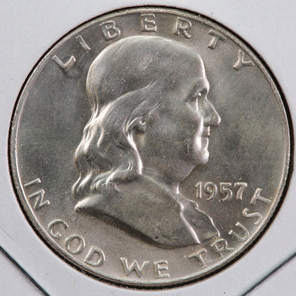 1957-D Franklin Half Dollar. Affordable Collectible Coin. Store #13016