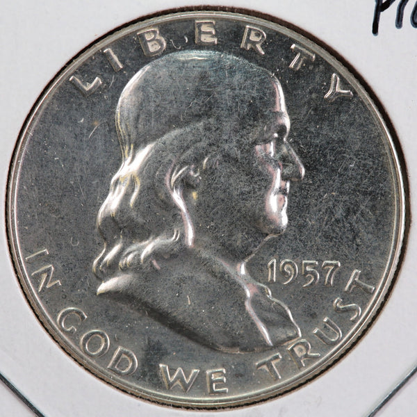 1957 Proof Franklin Half Dollar. Affordable Collectible Coin. Store #13017