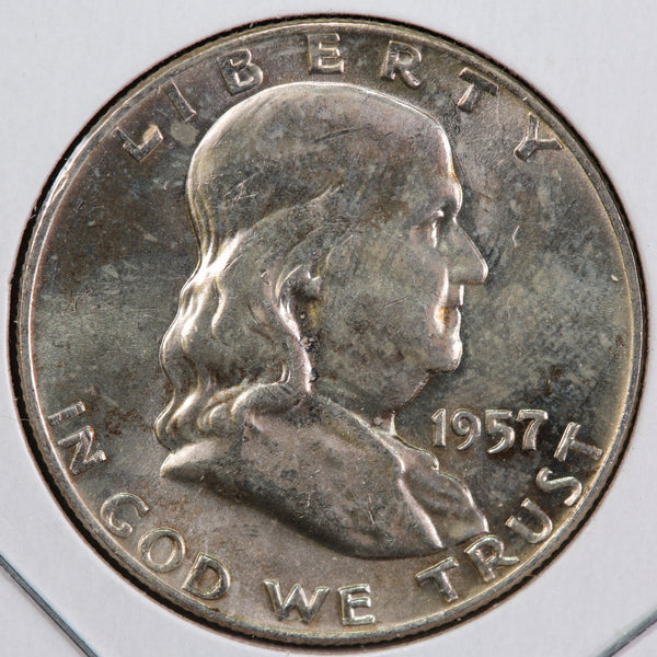 1957-D Franklin Half Dollar. Affordable Collectible Coin. Store #13018