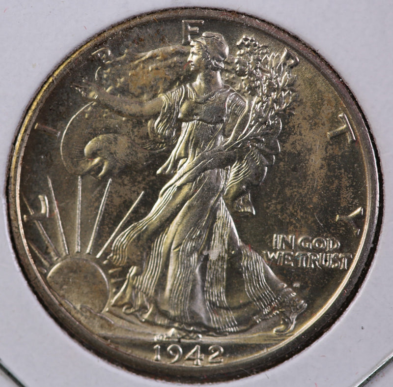 1942-D Walking Liberty Half Dollar, Nice Uncirculated Coin. Store