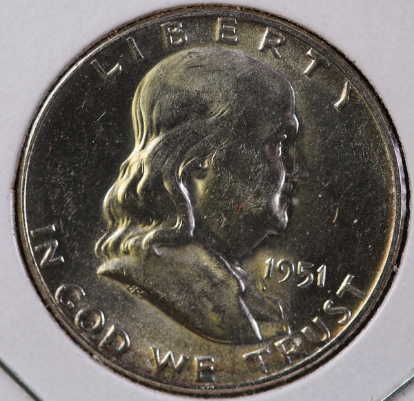 1951 Franklin Half Dollar, Affordable Circulated Coin. Store #23082800