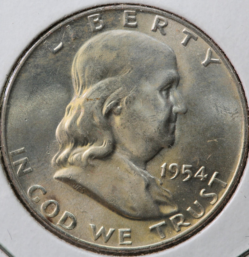 1954-D Franklin Half Dollar, Uncirculated GEM BU Details, Store