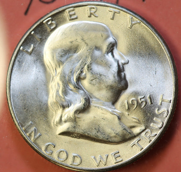 1951-S Franklin Half Dollar, Nice Uncirculated GEM BU Details. Store #23082817