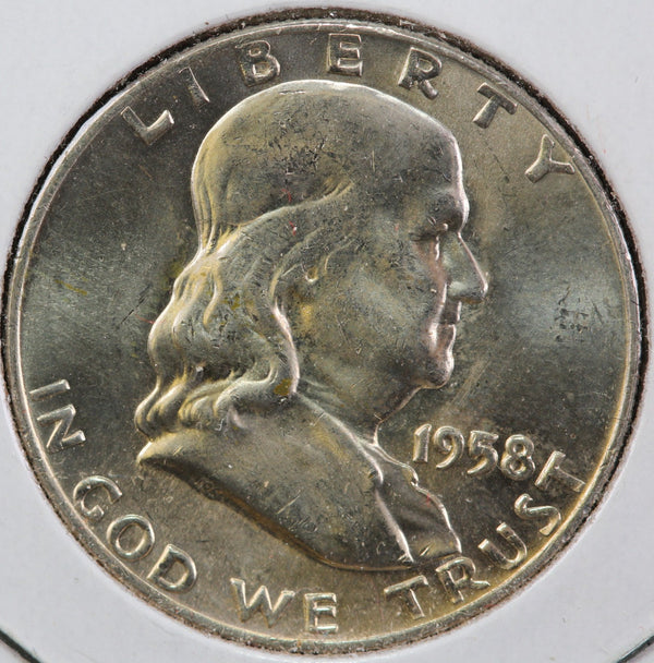 1958-D Franklin Half Dollar, Nice Uncirculated Coin, Store #23082909