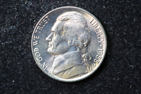 1988-D Jefferson Nickel. Nice Coin BU Detail. Store #1269207