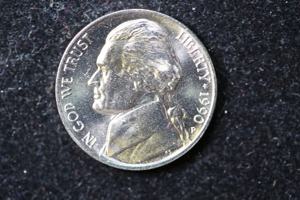 1990 Jefferson Nickel. Nice Coin BU Details. Store #1269209