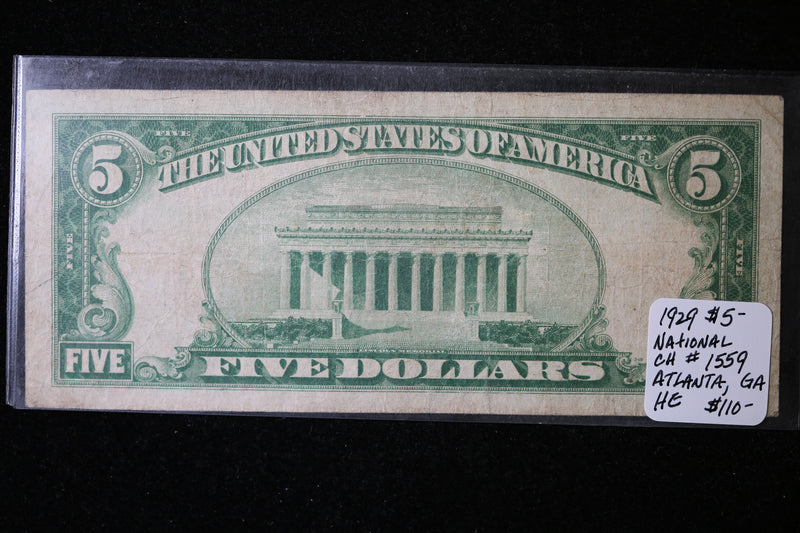 1929 $20  National Currency, Atlanta, GA., Store Sale 091027