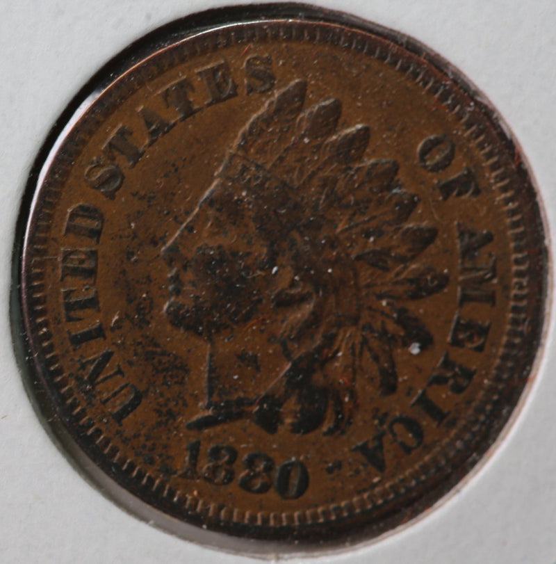 1880 Indian Head Cent, Circulated Coin, Store