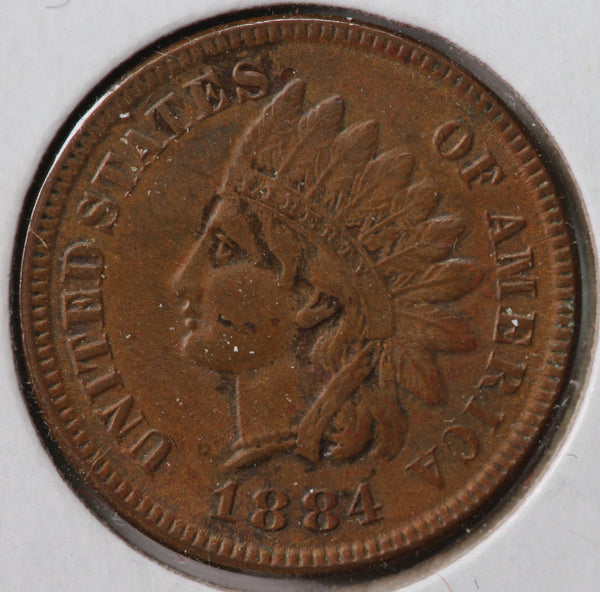 1884 Indian Head Cent, Nice Coin AU Details, Store #83138