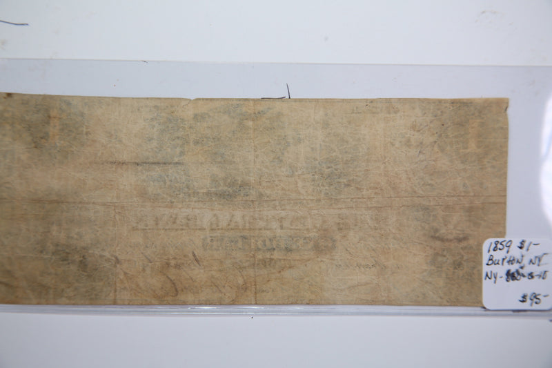 1859 $1, Ann Arbor,  Michigan., (Altered: Brooklyn N.Y.) Obsolete Currency,  Store Sale 0932375