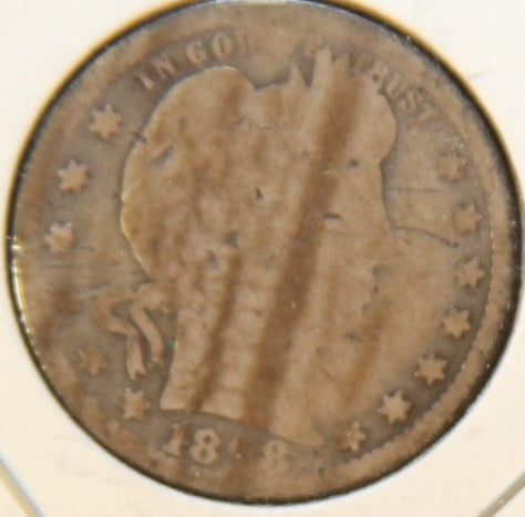 1898-S Barber Silver Quarter, Circulated Coin. Store #231215069