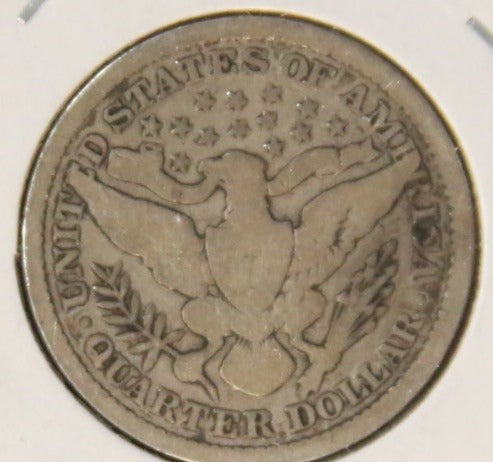 1897 Barber Silver Quarter, Circulated Coin. Store