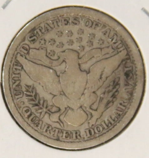 1897 Barber Silver Quarter, Circulated Coin. Store