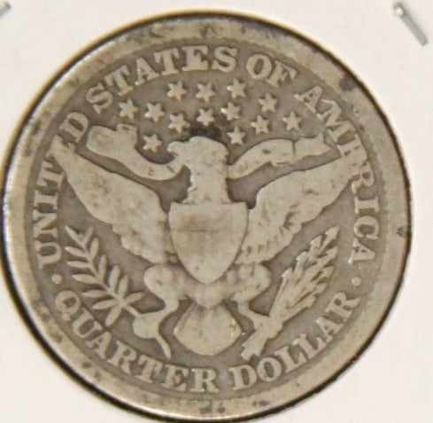 1897 Barber Silver Quarter, Circulated Coin. Store