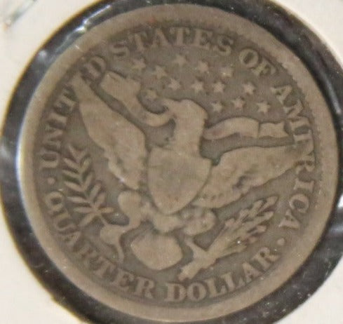 1897 Barber Silver Quarter, Circulated Coin. Store