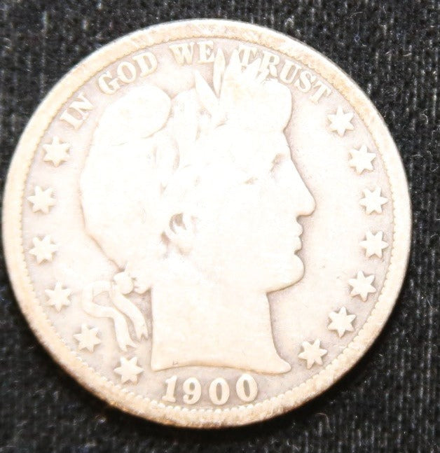 1900-S Barber Half Dollar. Affordable Circulated Coin. Store