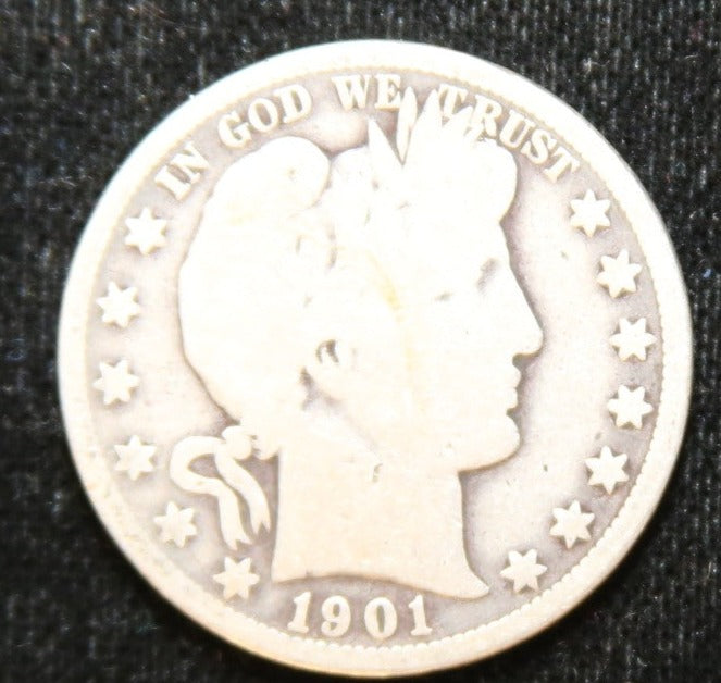 1901-O Barber Half Dollar. Affordable Circulated Coin. Store