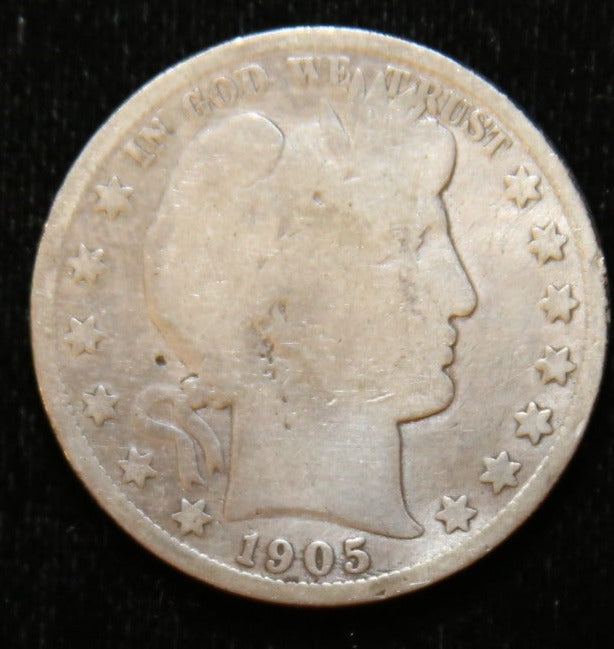 1905-S Barber Half Dollar. Affordable Circulated Coin. Store