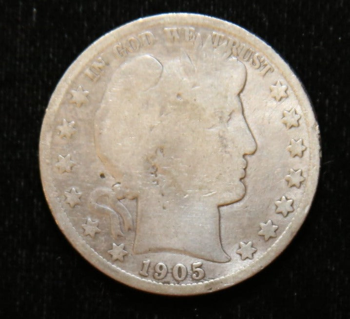 1905-S Barber Half Dollar. Affordable *Wizzed* Coin. Store