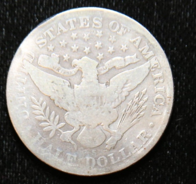 1905-S Barber Half Dollar. Affordable *Wizzed* Coin. Store