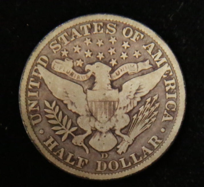 1907-D Barber Half Dollar. Affordable Circulated Coin. Store