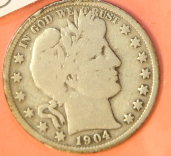 1904 Barber Half Dollar. Nice Affordable Coin. Store