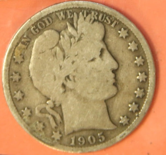 1905 Barber Half Dollar. Nice Affordable Coin. Store