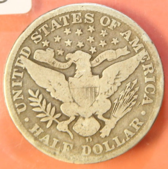 1908-D Barber Half Dollar. Nice Affordable Coin. Store