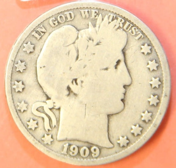 1909 Barber Half Dollar. Nice Affordable Coin. Store