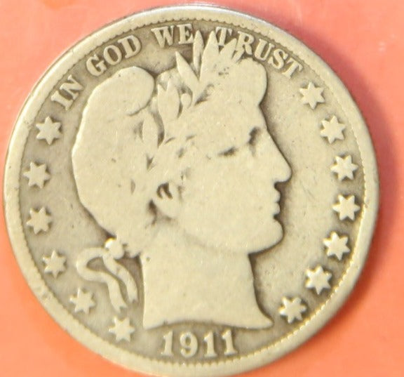 1911-D Barber Half Dollar. Nice Affordable Coin. Store