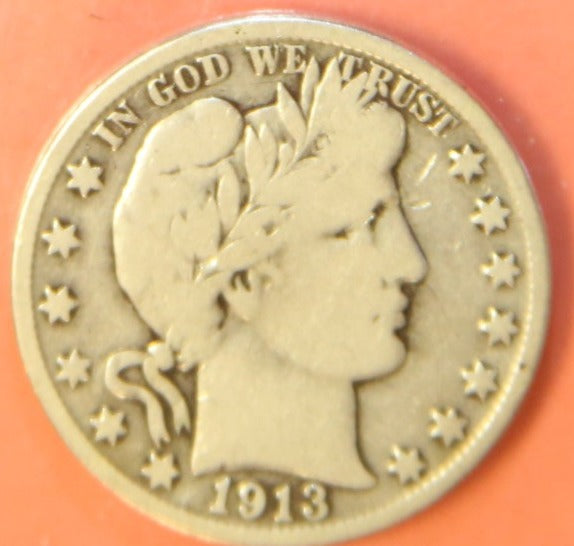 1913-D Barber Half Dollar. Nice Affordable Coin. Store