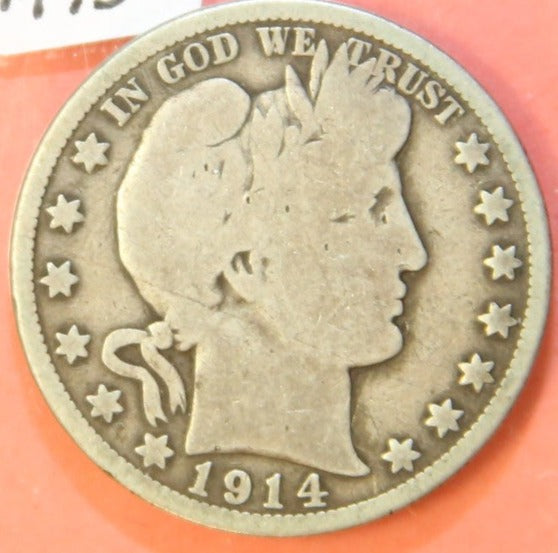 1914 Barber Half Dollar. Nice Affordable Coin. Store