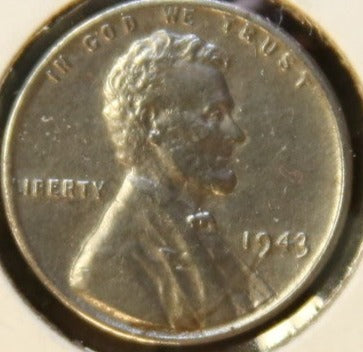 1943 Lincoln Steel Cent, Nice Uncirculated Details, Store