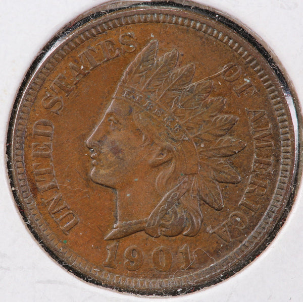 1901 Indian Head Cent, Circulated Affordable Coin, Store #90135